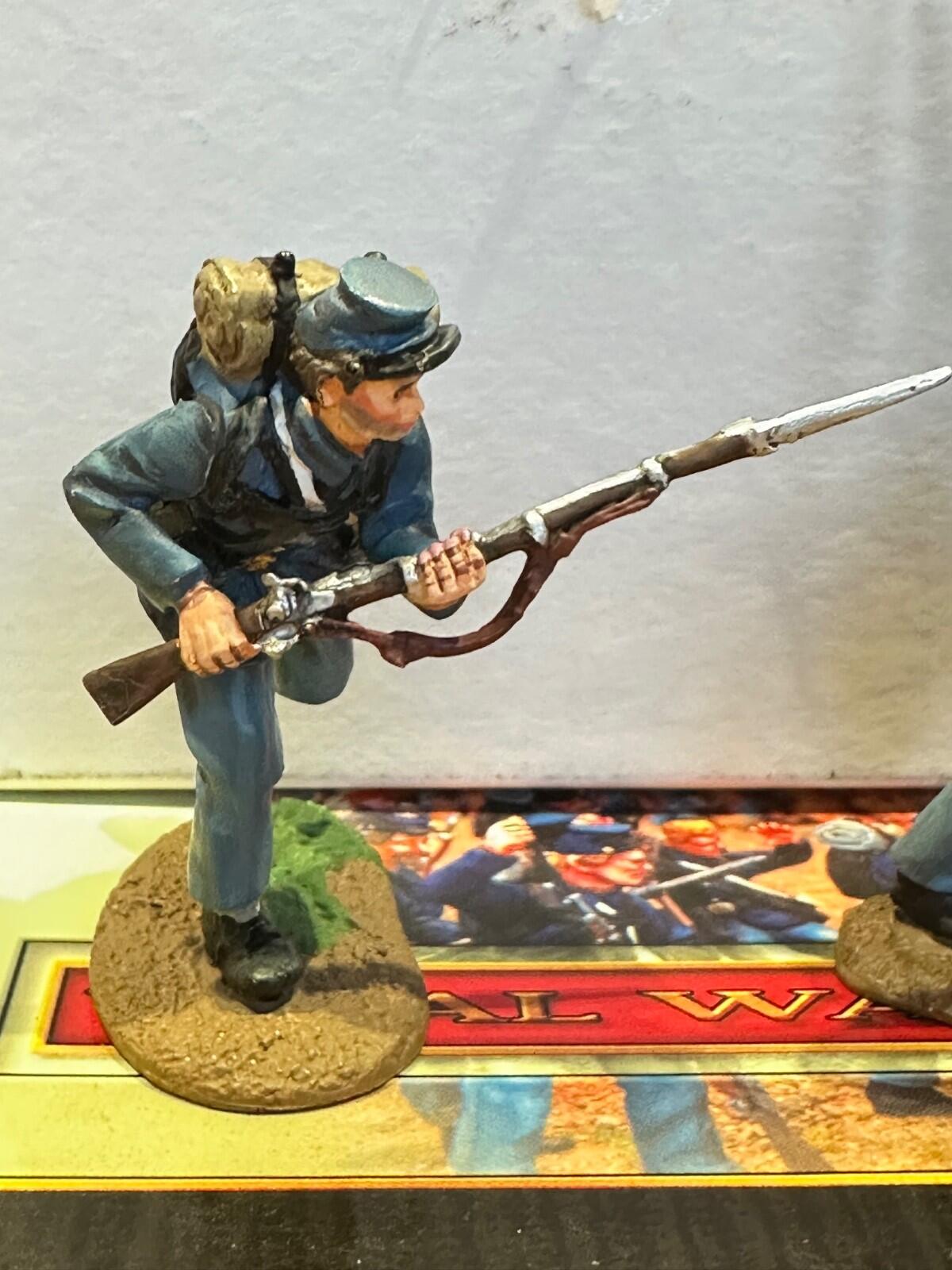 Conte American Civil War 57105 union charging set  54mm new boxed 3 figures