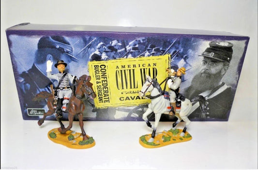 Britains AMERICAN CIVIL WAR #17402 CONFEDERATE BUGLER & SERGEANT S54MM NEW