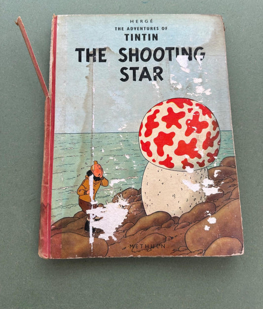 Tintin The Shooting Star – First English Edition 1961 Methuen – Hergé –worn