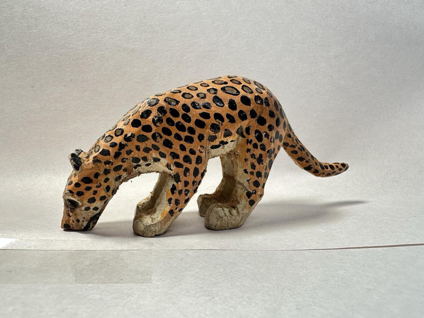 Forest Toys of Brockenhurst: Leopard Drinking Very Rare Frank Whittington -