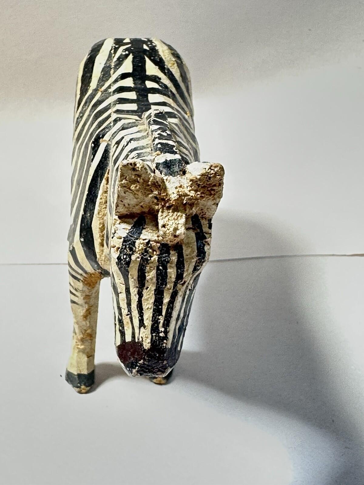 Forest Toys of Brockenhurst: Zebra  Very Rare HAND CARVED Frank Whittington -