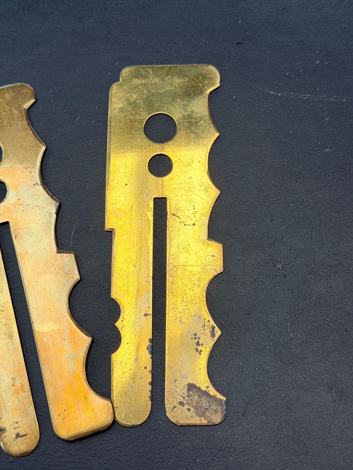 WW1 Brass Button Sticks Set Bodill Parker Birmingham 1917 Military Uniform Tools