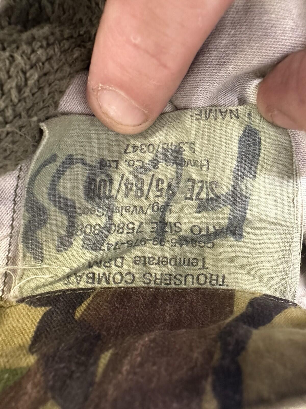 NATO Harvey’s & Co Green Camo 68 Patt DPM Temperate  Trousers 75cm Waist
