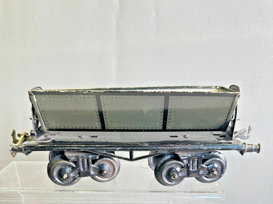 BING O gauge double bogie 8 wheel tipper  wagon  TIN PLATE LITHOGRAPH very good