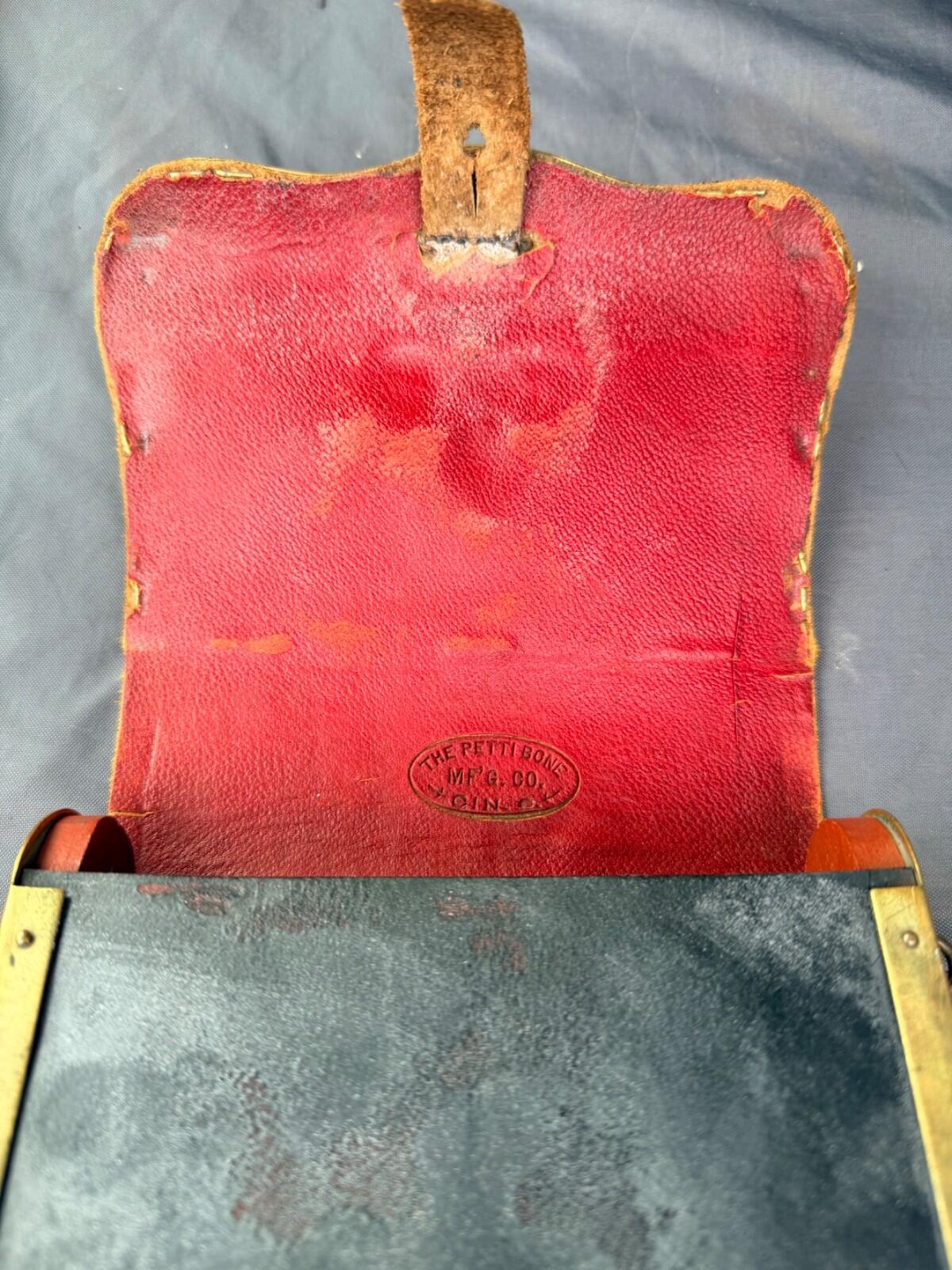 Antique IOOF Odd Fellows Pettibone Cartridge Box Crown Patriarchs Militant 19thC