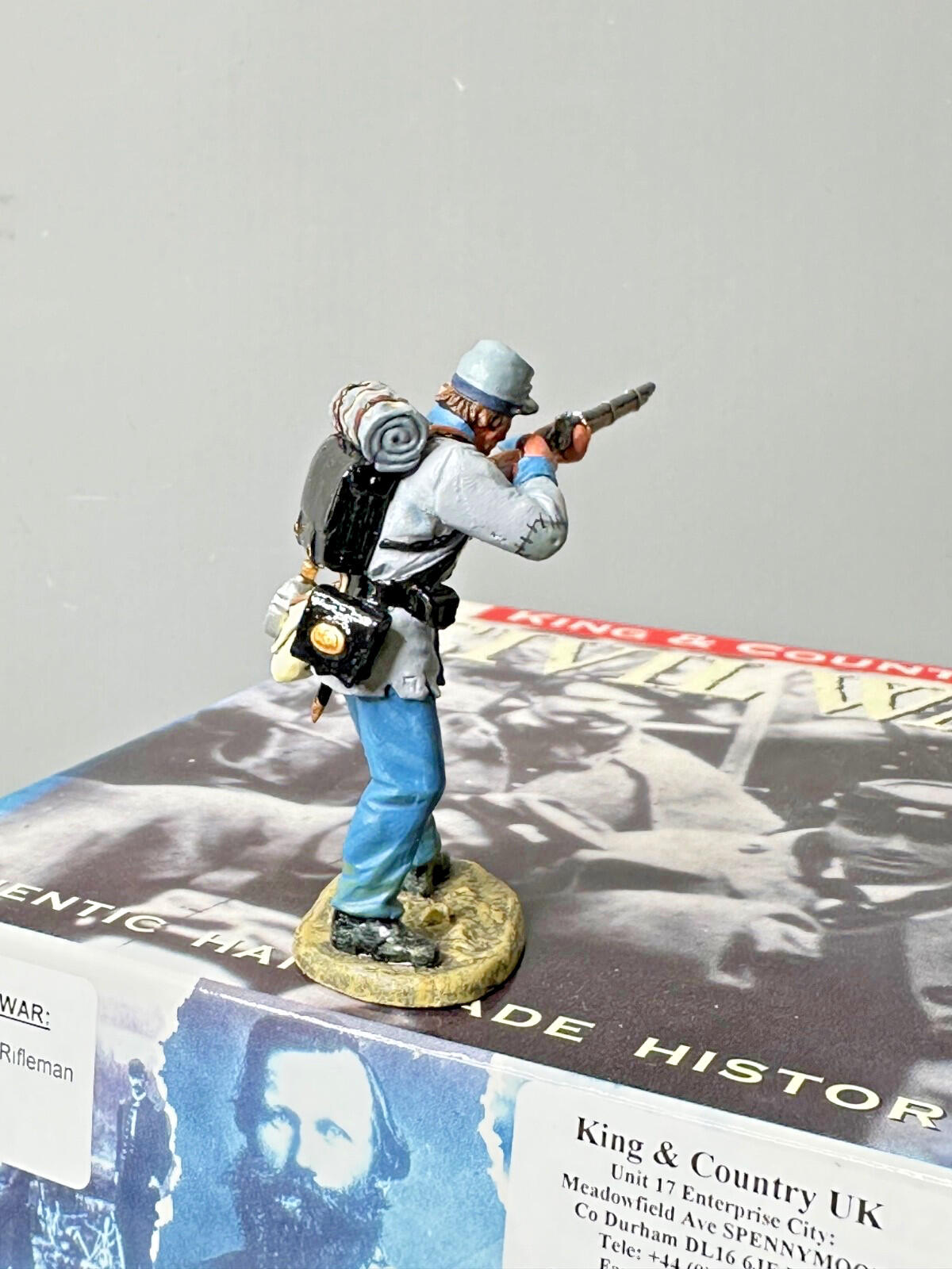 ACW CW21 Rebel standing firing rifle American civil war new KING & COUNTRY