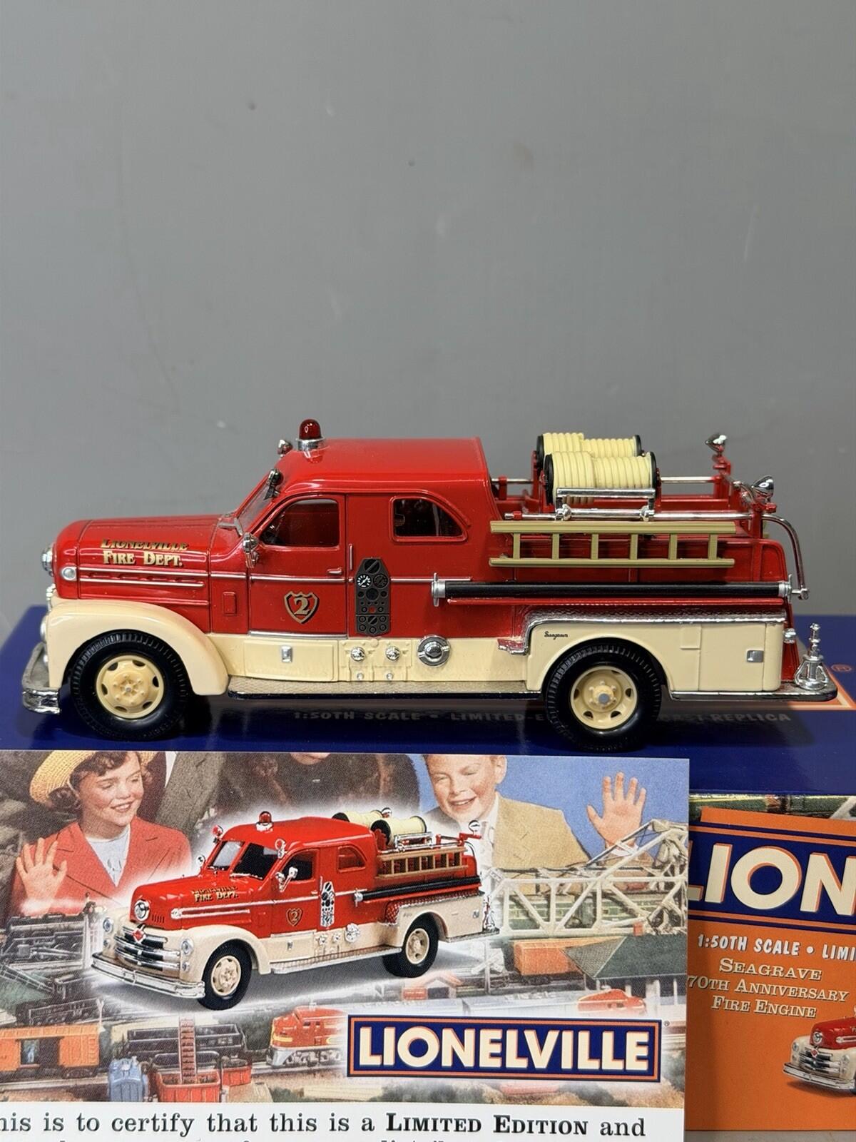 CORGI LIONELVILLE SEAGRAVE 70TH ANNIVERSARY FIRE ENGINE Mint In Box