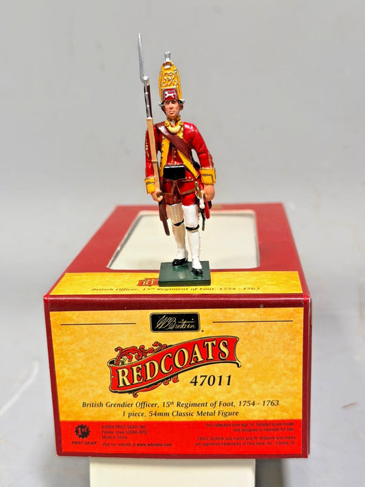 W.Britains #47011 REDCOATS British Grenadier officer  15th reg foot  NOS 54 mm
