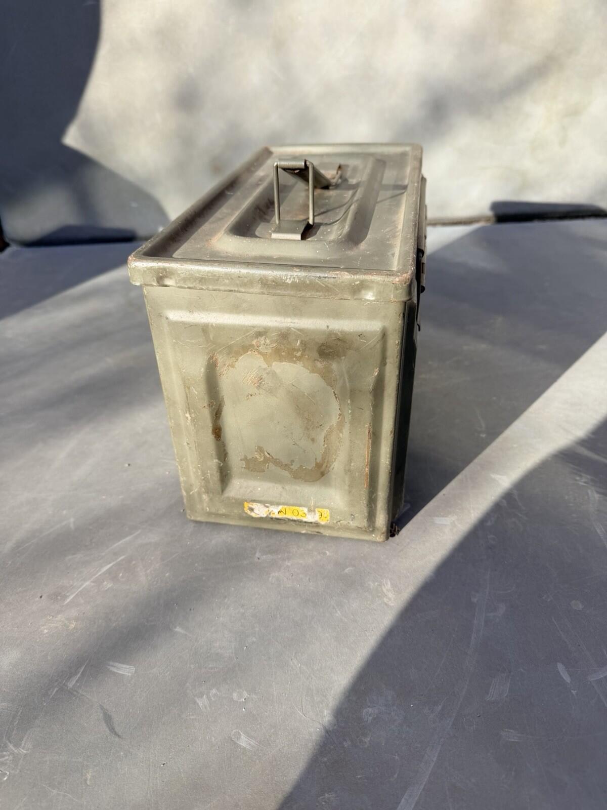 WW2 US Army 50 Cal Ammo Tin genuine item Original Paint