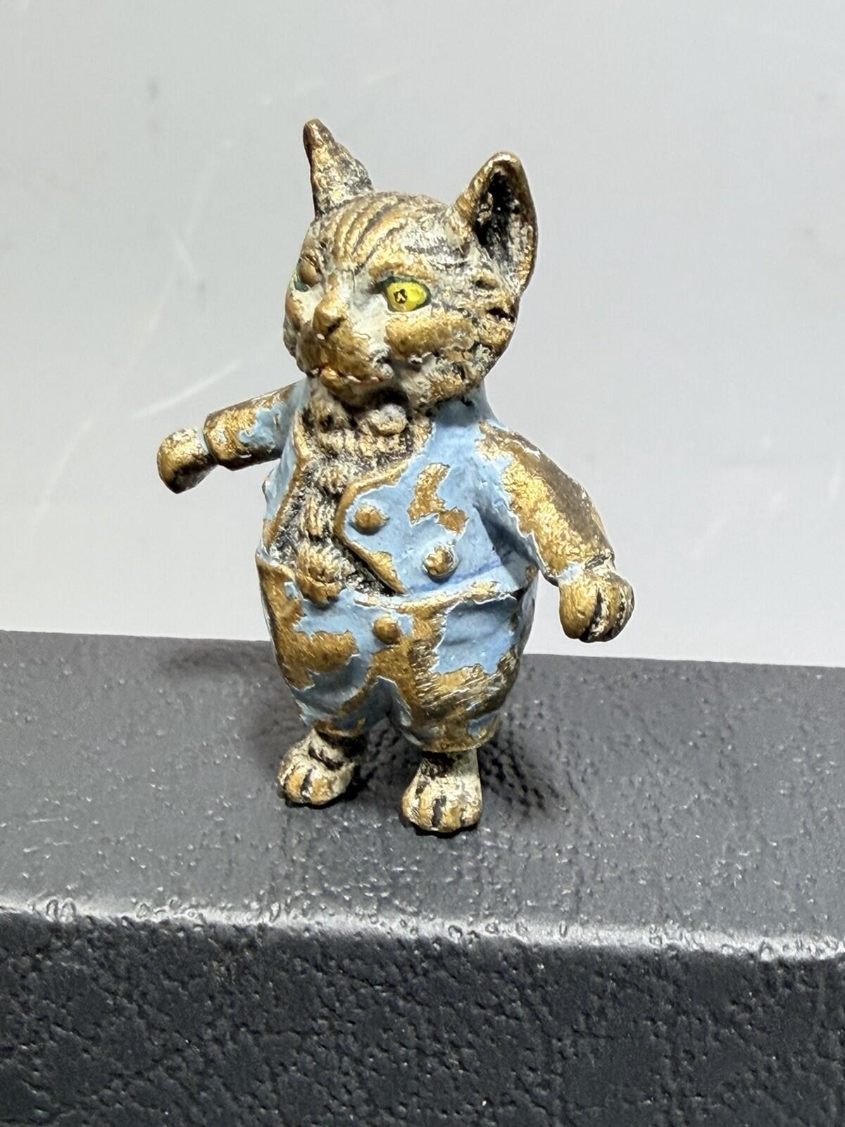TOM KITTEN Miniature Cold Painted Bronze Figure - Unsigned - Beatrix Potter