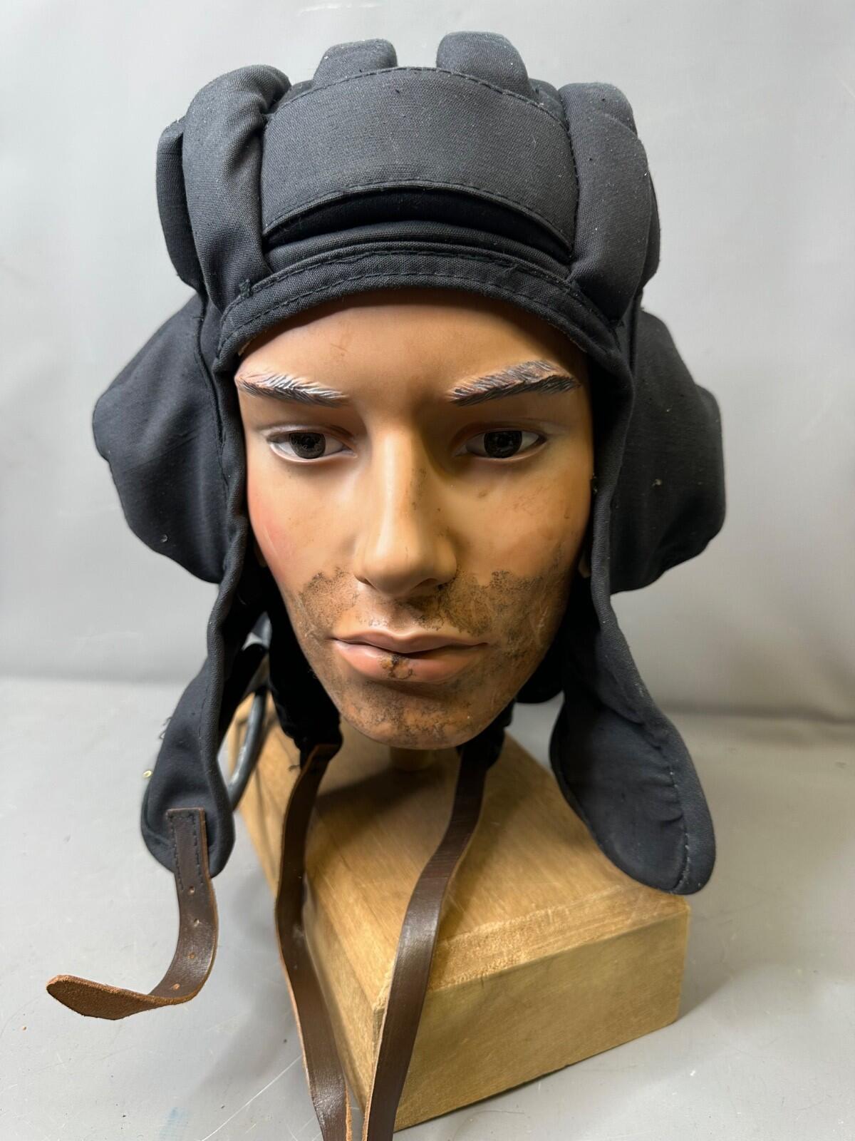 Soviet Tanker Helmet ShL-61M 1983 Cold War USSR Armoured Crew mic & earphones