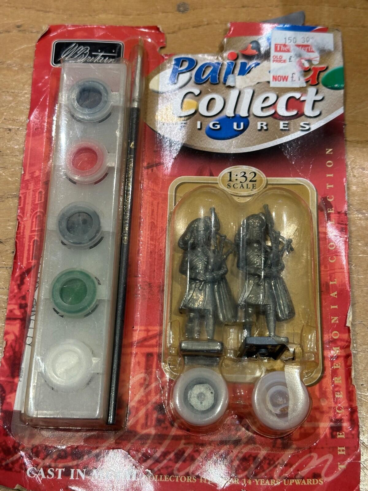 Britain’s Paint And Collect 00308 black watch piper & guard Sealed Pack b