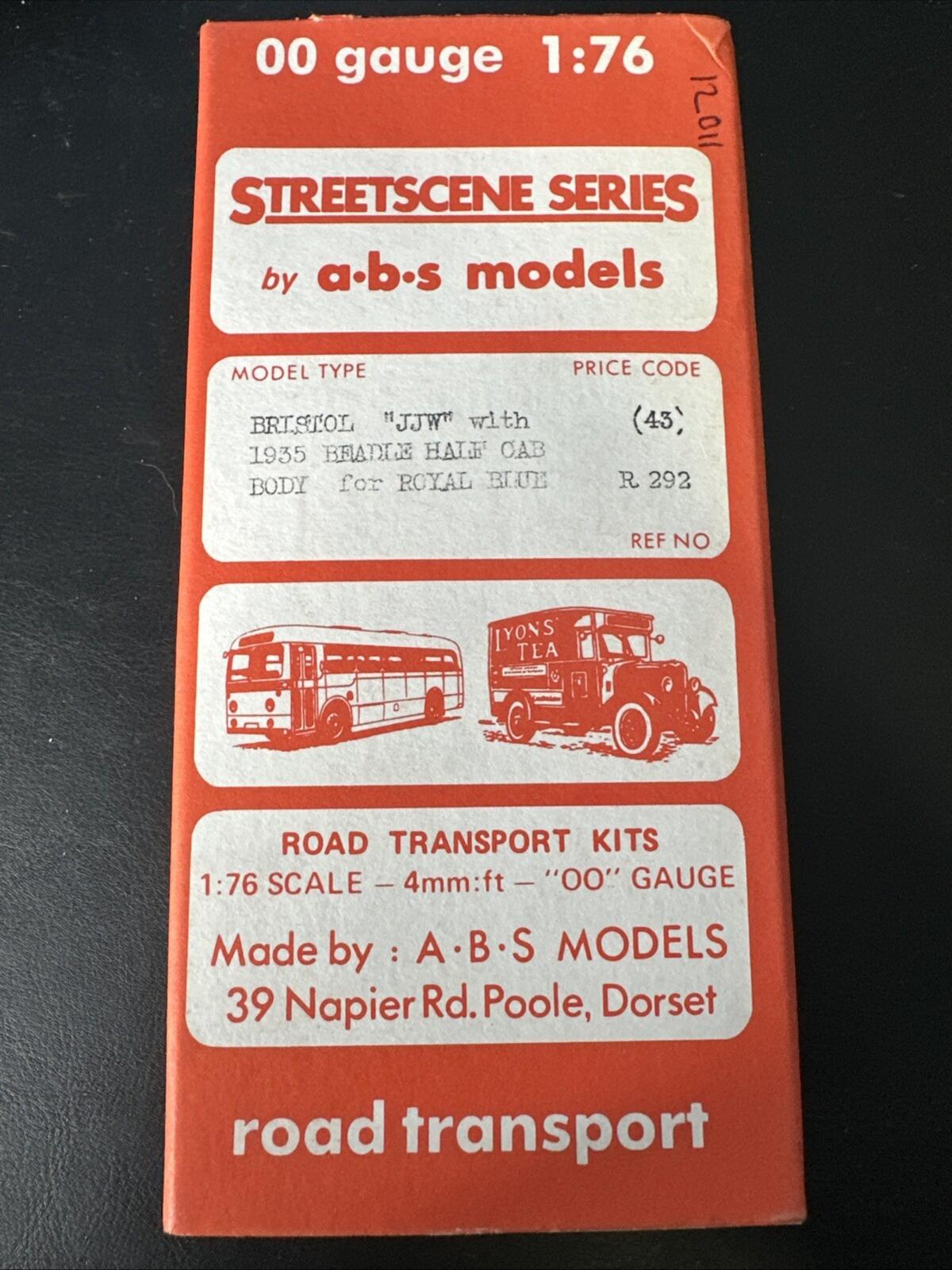bus  scene Lead model 1/76 Bristol “JJW” Beadle 1/2 Cab 1935B