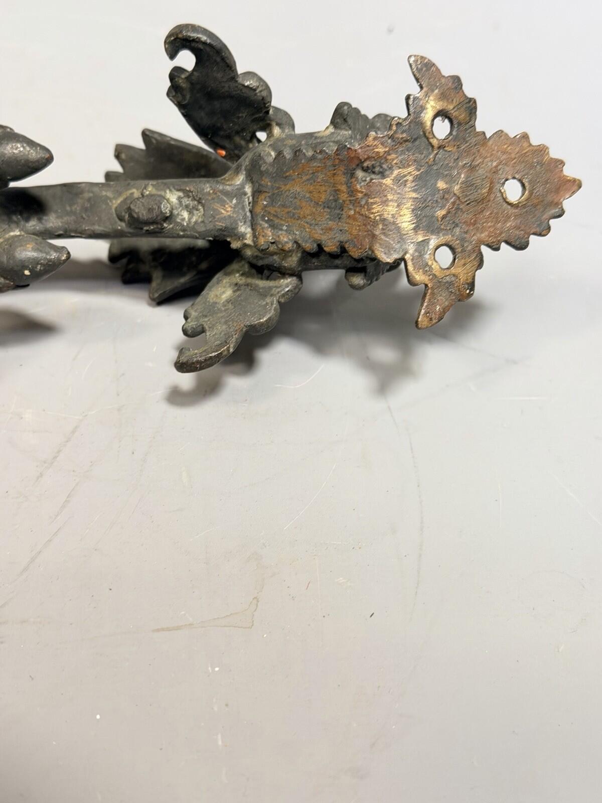 Antique Bronze Dragon Door Handle Pull Asian Style Architectural Salvage Large