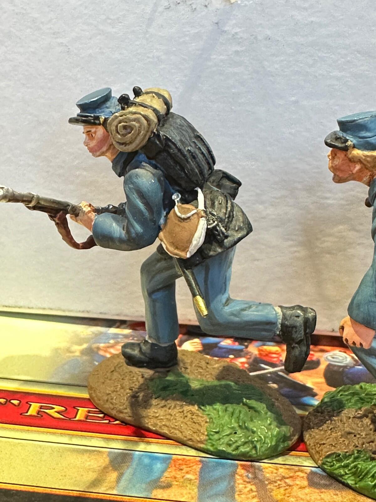 Conte American Civil War 57105 union charging set  54mm new boxed 3 figures