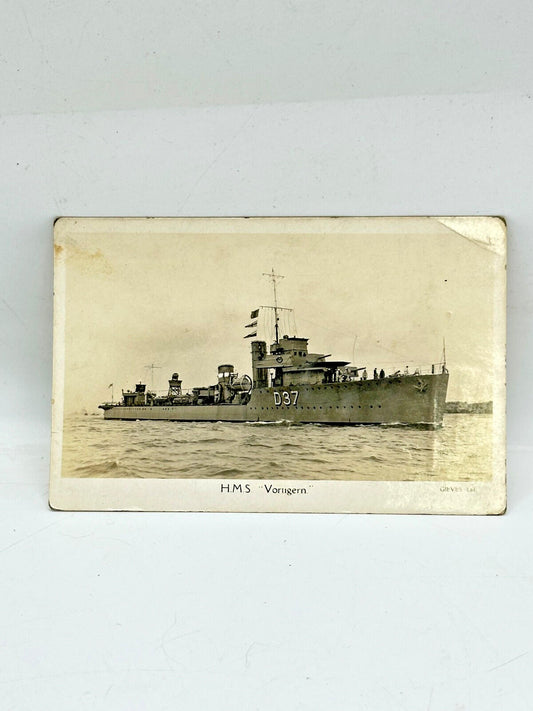 WW1 postcard- HMS VORUGERN GIEVES unused