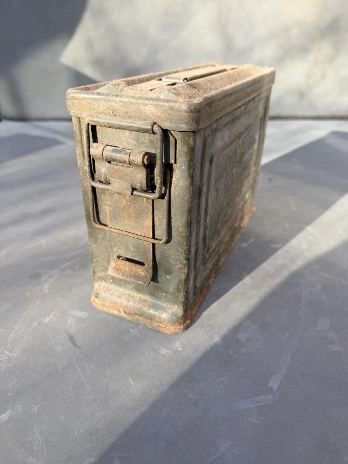 WW2 US Army 30 Cal Canco Ammo Tin genuine item
