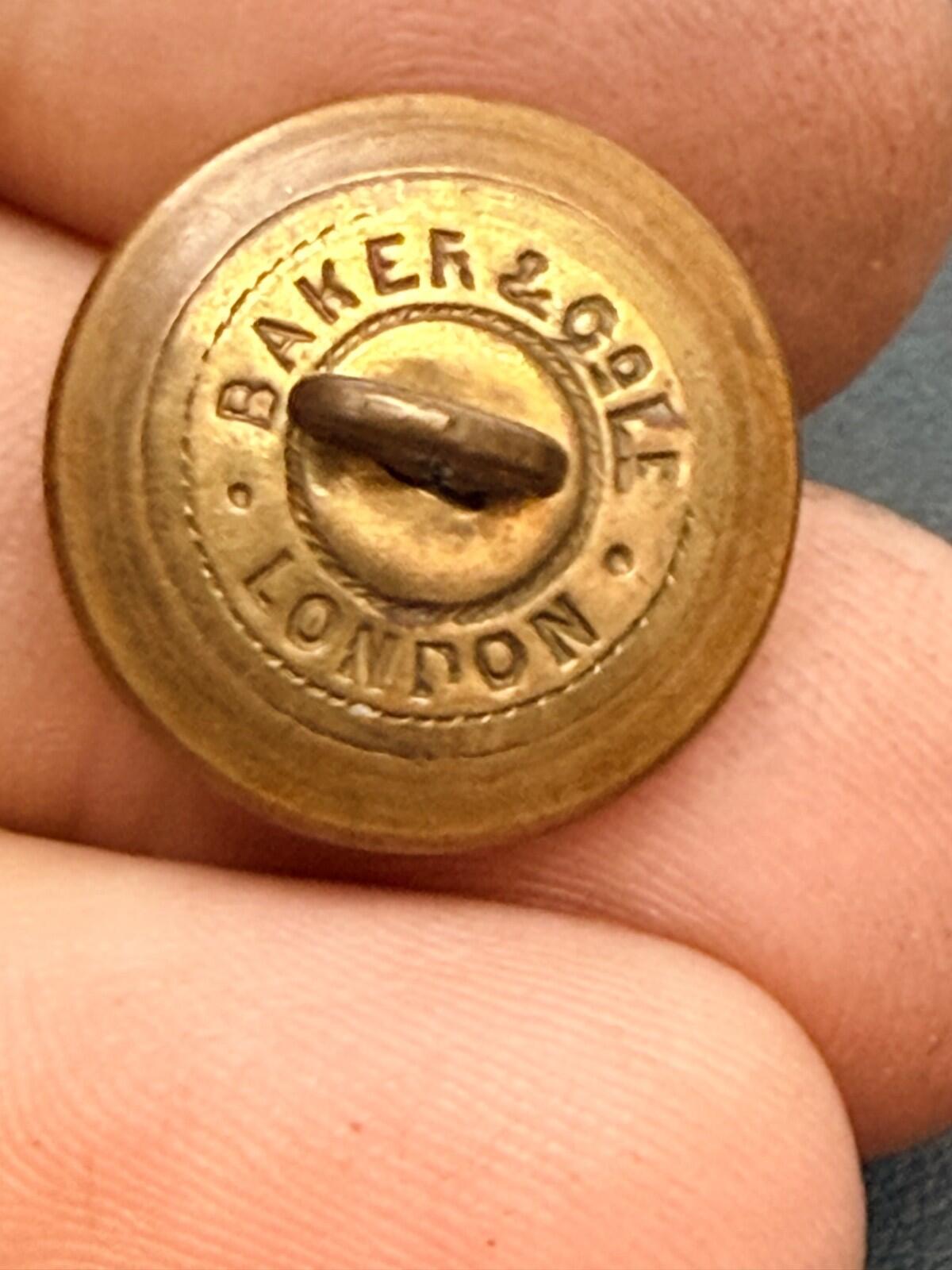 Victorian CUNARD LINE gilt brass livery button by Baker & Co London,