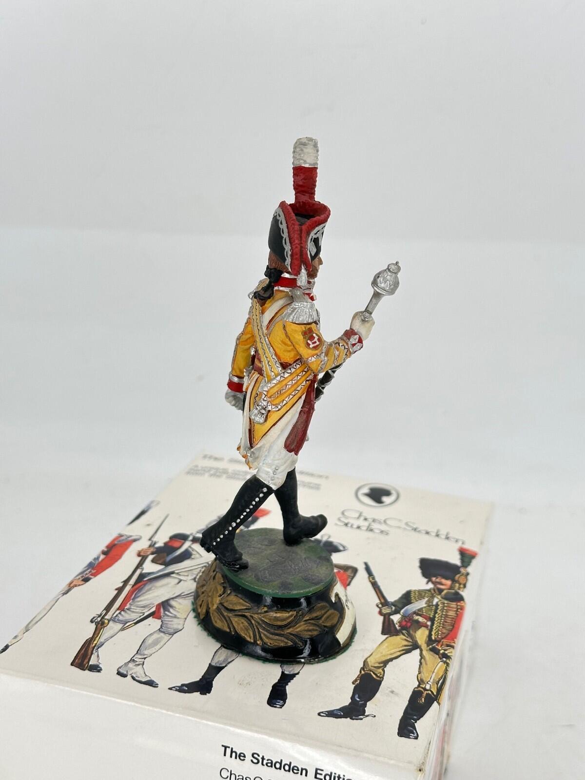 stadden napoleonic figure 90 mm studio paint drum major 5th Warwickshire