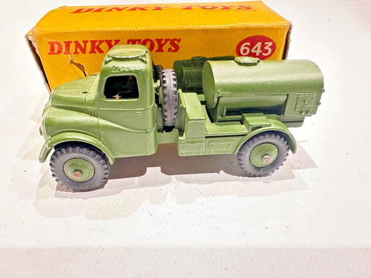 DINKY TOYS 643 ARMY WATER TANKER  NEAR MINT original boxed