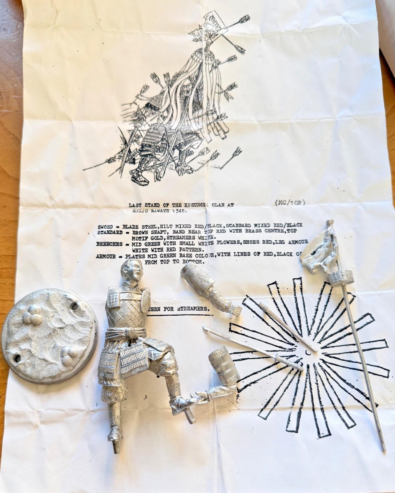 Hussar Military Miniatures MC/102 Kusunoki Clan Samurai 1348 90mm Figure Kit NOS