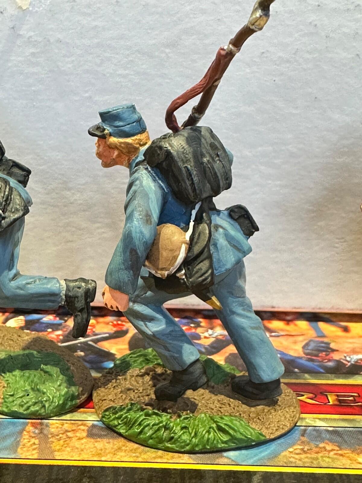 Conte American Civil War 57105 union charging set  54mm new boxed 3 figures