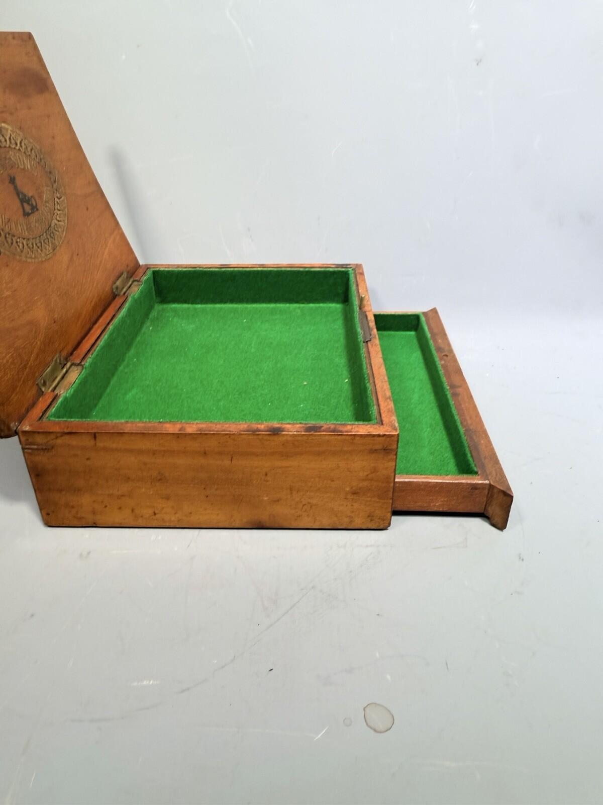 Reeves & Son Cheapside Mahogany Artist Paint Box Victorian Upcycle 19th C