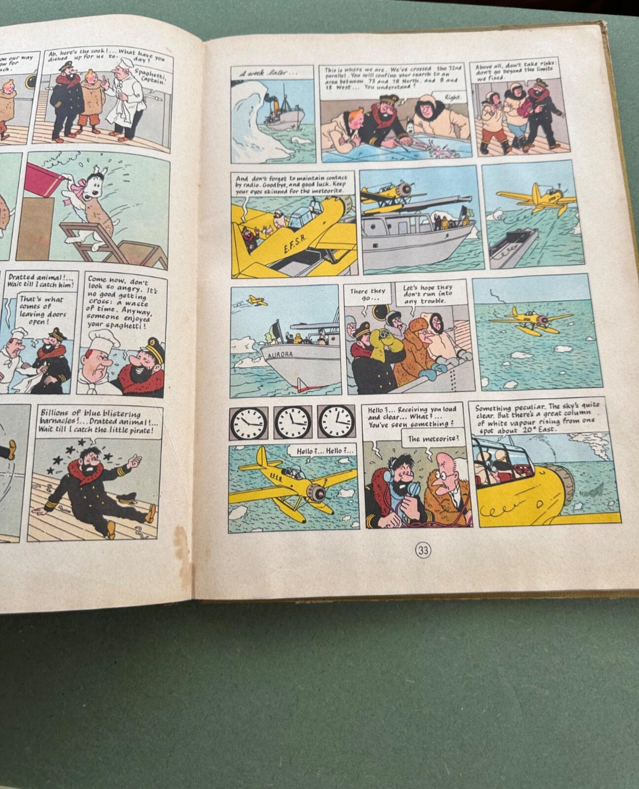 Tintin The Shooting Star – First English Edition 1961 Methuen – Hergé –worn