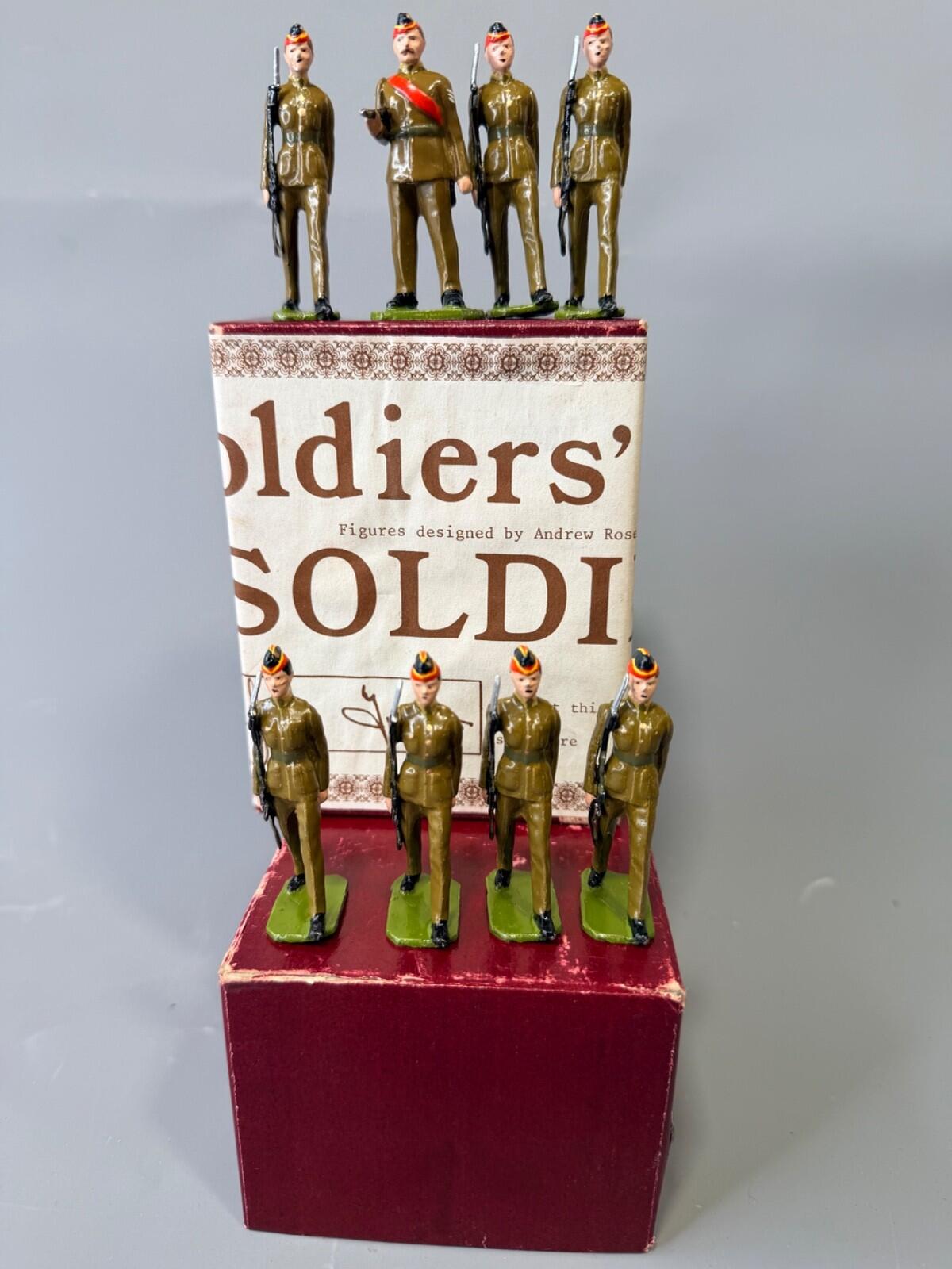 Rose Soldier’s Soldiers Foreign Armies Set Hand Painted KINGS OWN BORDERERS MIB