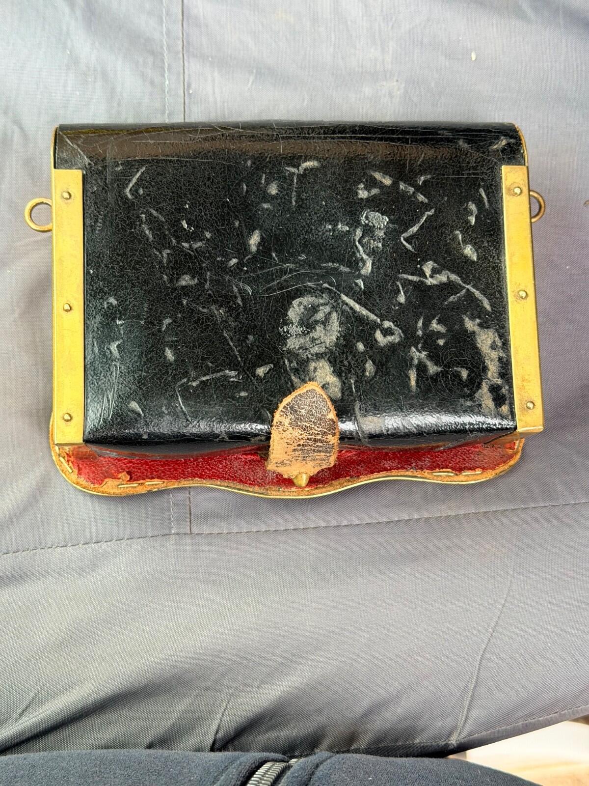 Antique IOOF Odd Fellows Pettibone Cartridge Box Crown Patriarchs Militant 19thC