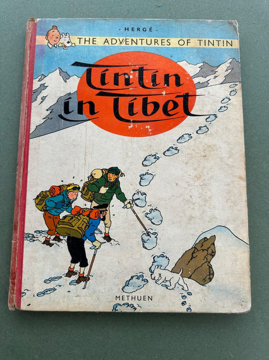 Tintin in Tibet – First English Edition 1962 Methuen – Hergé – Worn Copy