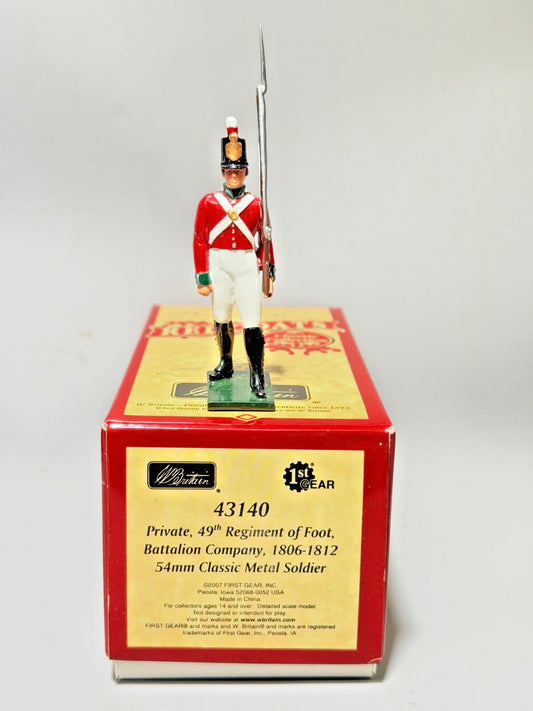 W. BRITAINS #43140 REDCOATS 49th regiment battalion company  1806 NOS 54MM