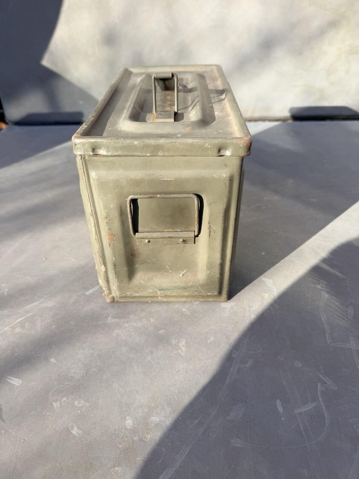 WW2 US Army 50 Cal Ammo Tin genuine item Original Paint