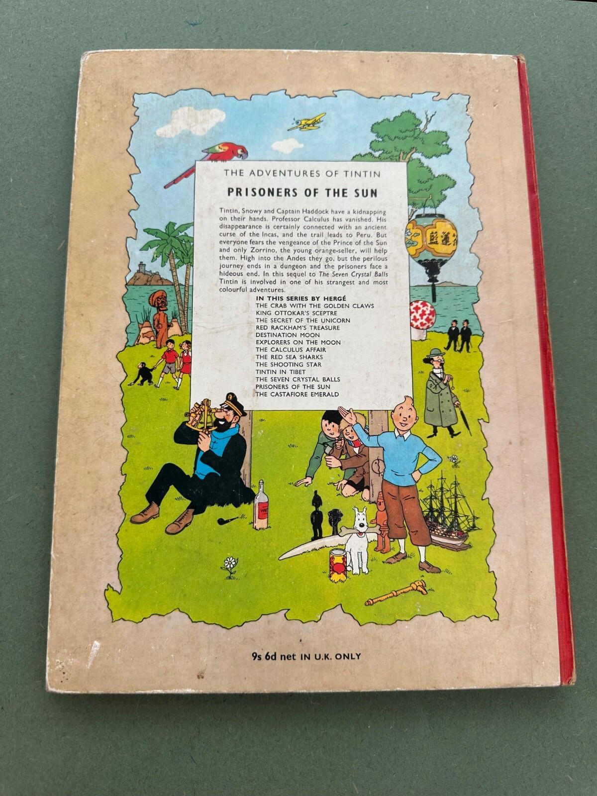 Tintin Prisoners of the Sun – First English Edition 1962 Methuen – Hergé – Worn