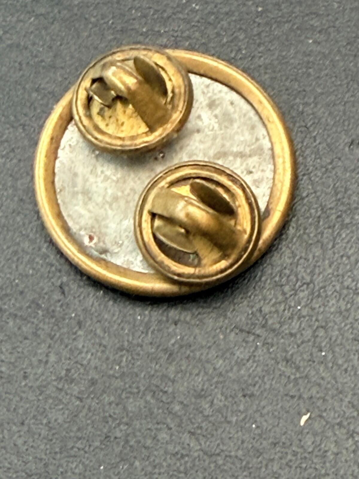 WW1 WW2 US Army Collar Disc PIN Back Brass Military Insignia Original