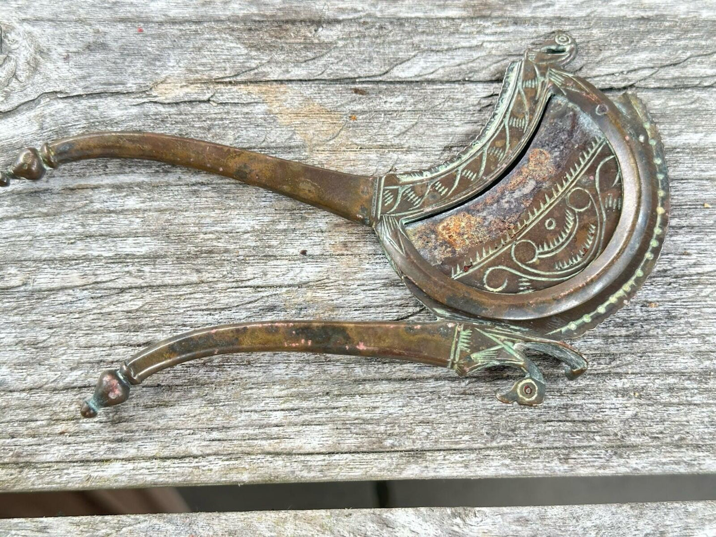 Kacip Betel Nut Cutter Sarota  19th C Decorated Bird Design Antique