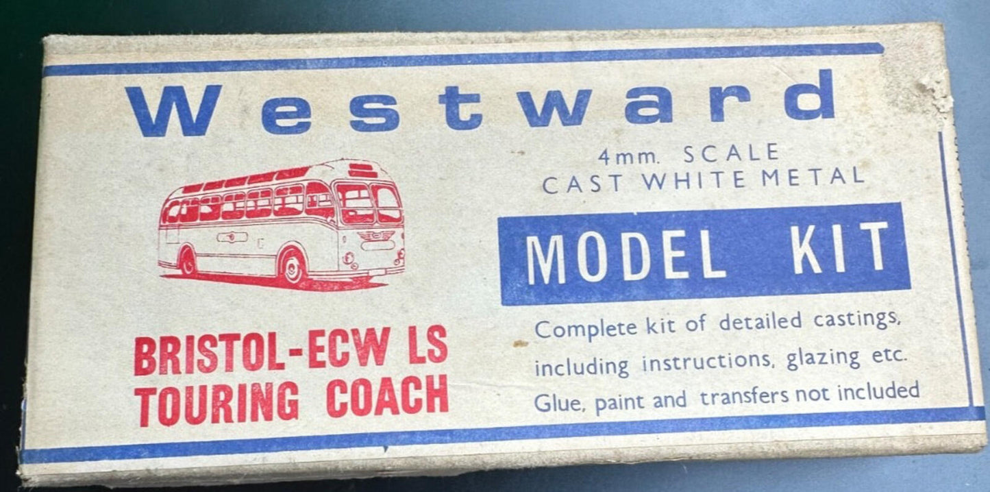 Westward Bristol ECW LS Touring Coach 4mm OO White Metal Kit complete old stock