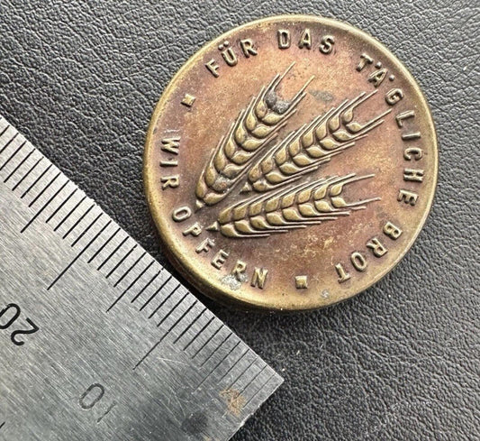 WW2 German Tinnie .winter Welfare Fern Verkehr Original ! Brass #b