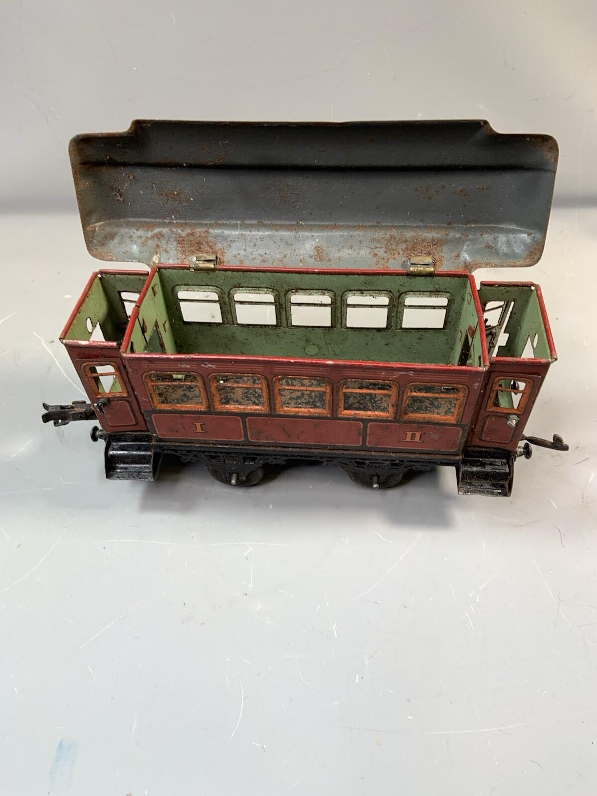 BING 1 gauge 1st & 3rd CLASS COACH  early 20th c, Lithograph Rare