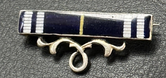 British Army Medal Sterling Silver Regimental Colours Ribbon Badge Holder Ornate