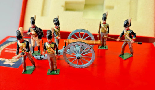 Tradition Toy Soldiers B2 Royal Horse Artillery 1815 Gun Set Metal Figures Boxed