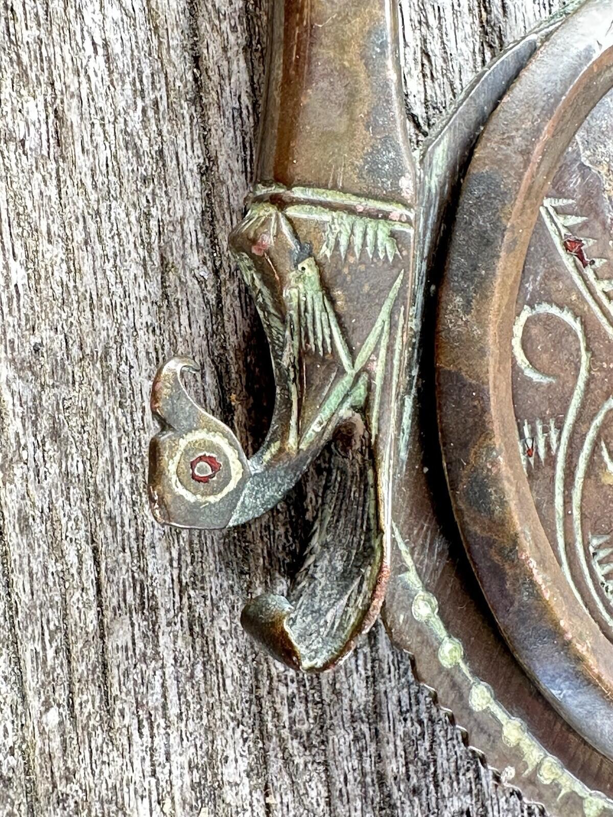 Kacip Betel Nut Cutter Sarota  19th C Decorated Bird Design Antique