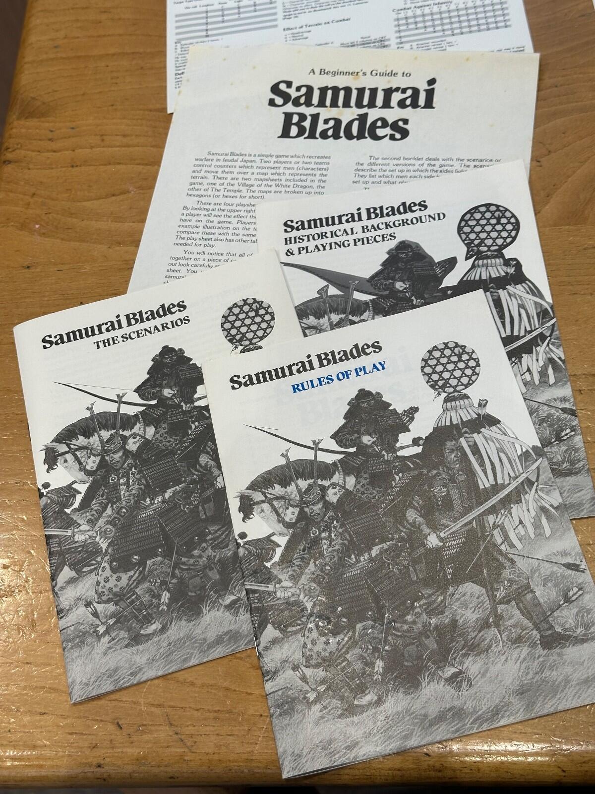 Samurai Blades by  Standard Games unplayed missing the dice super condition 1981