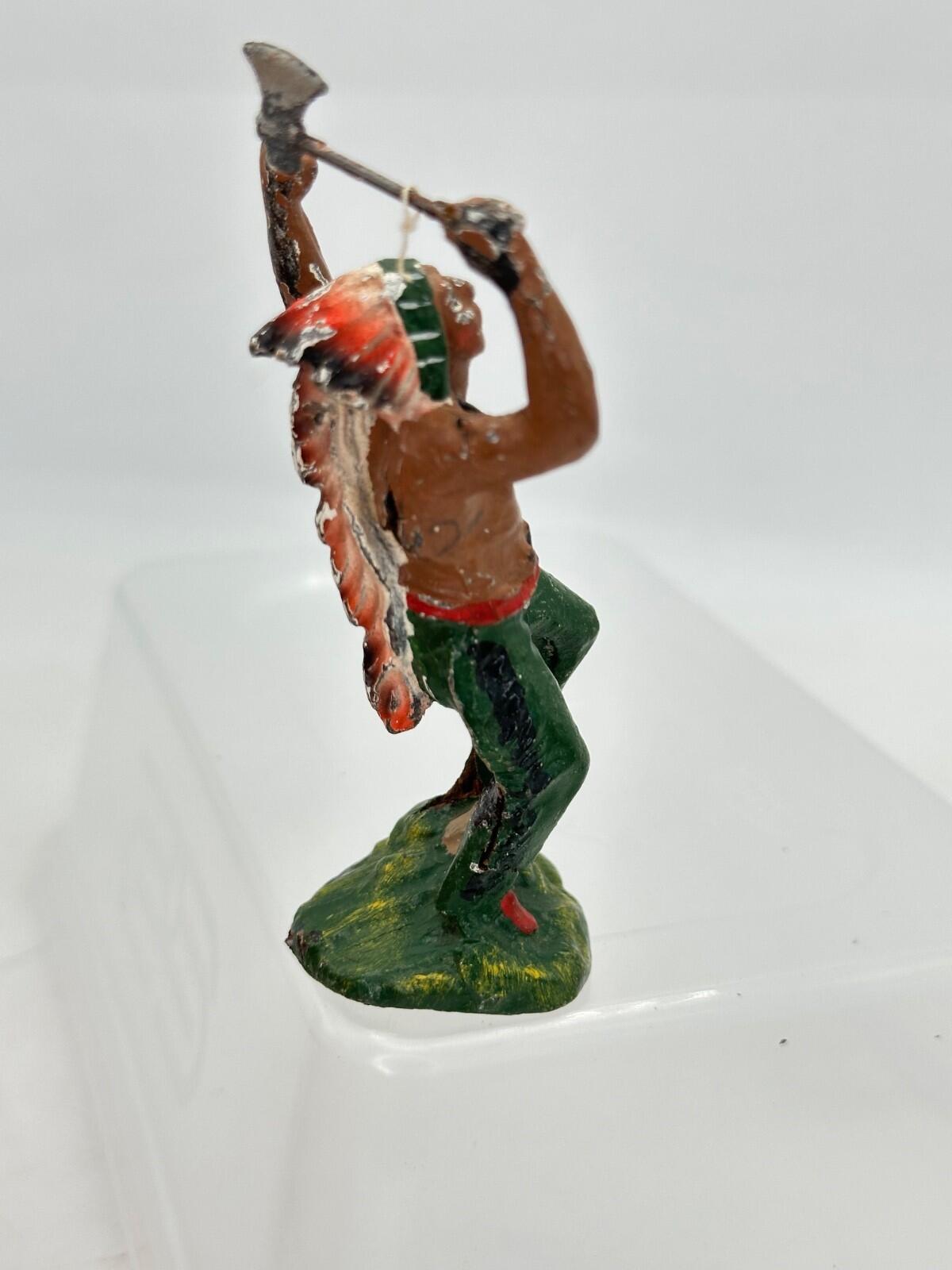 Elastolin Hausser German composite Indian dancing & tomahawk 6816 7CM SCALE