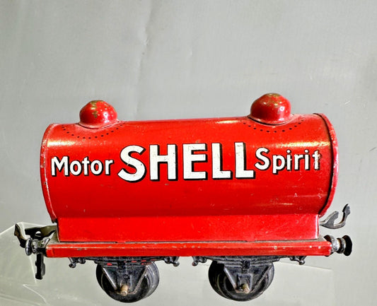 BING O gauge SHELL MOTOR SPIRIT RED FUEL  tanker early 20th c SUPER ITEM