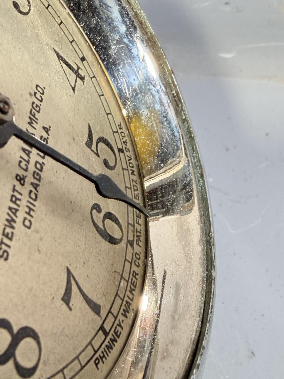 SETH THOMAS STEWART & CLARK, PHINNEY WALKER  CAR CLOCK Vintage Ford Model T