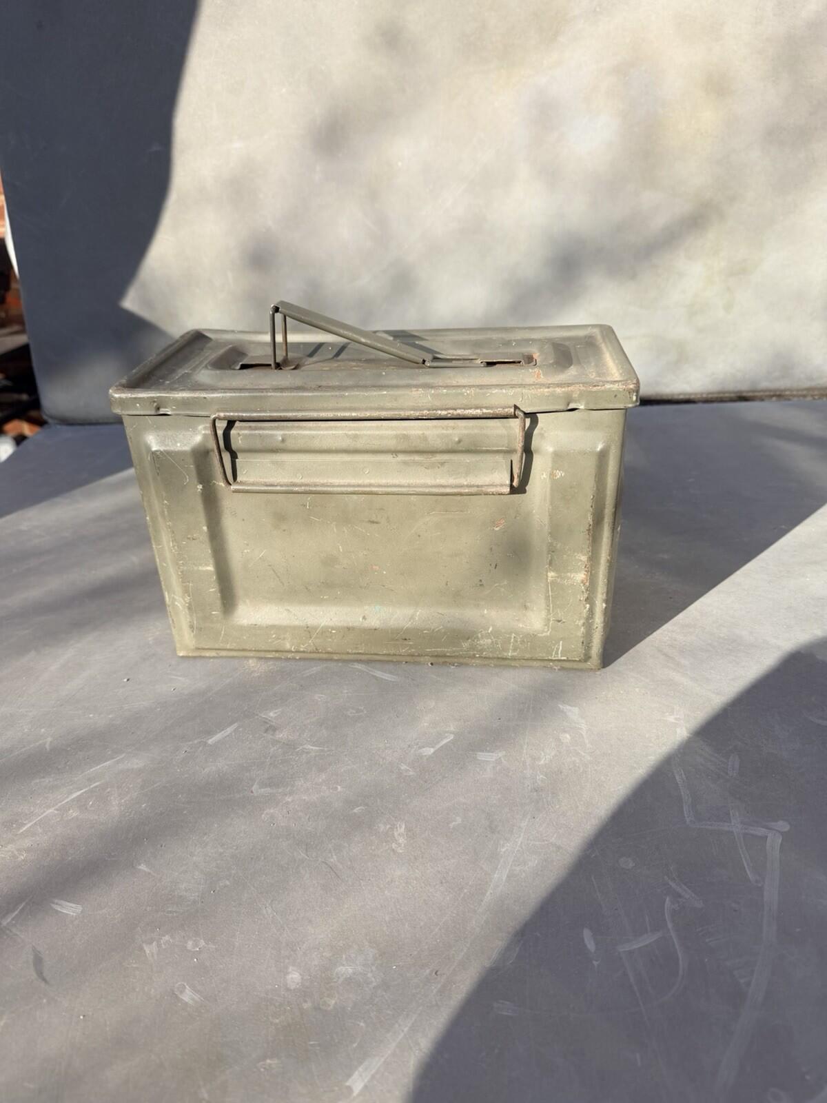 WW2 US Army 50 Cal Ammo Tin genuine item Original Paint
