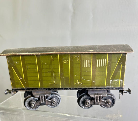 GEBRUDER BING O gauge double bogie 8 WHEEL  wagon  TIN PLATE C1908 RARE b