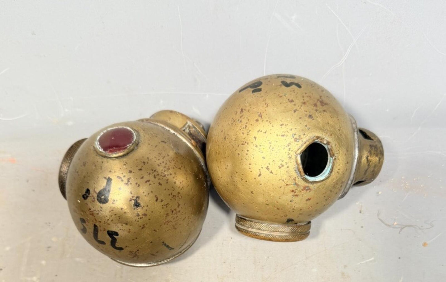 Rear Divers Helmet Lights For Pre War Car To Restore Side Light Bullseye Rare