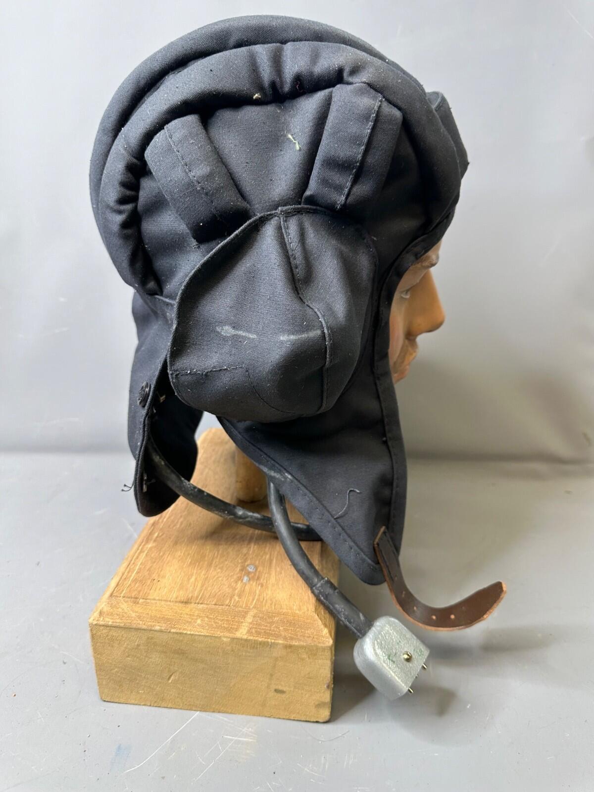 Soviet Tanker Helmet ShL-61M 1983 Cold War USSR Armoured Crew mic & earphones